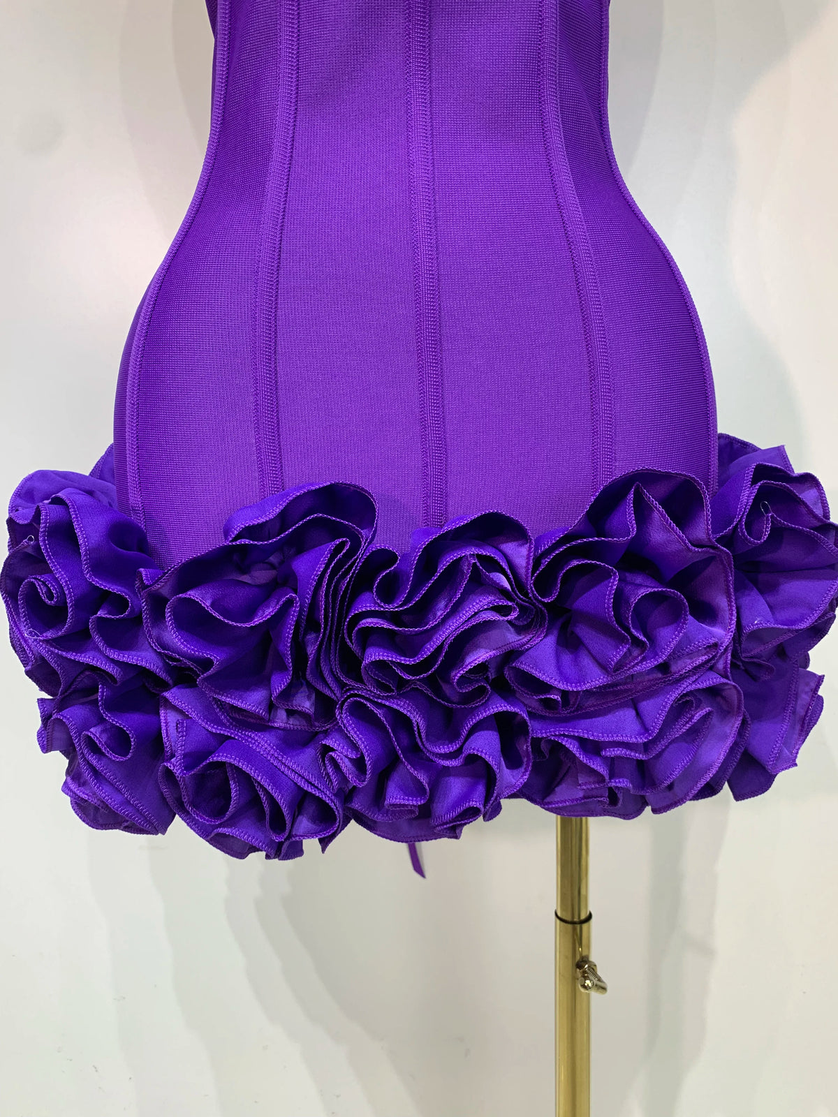 Women Strapless Backless Flower Embellished Mini Dress