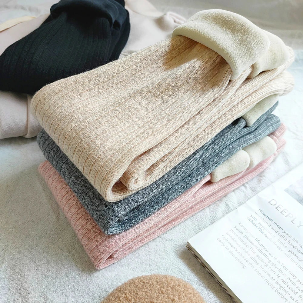 Warm Cashmere Pants for Girls Plus Velvet Trousers