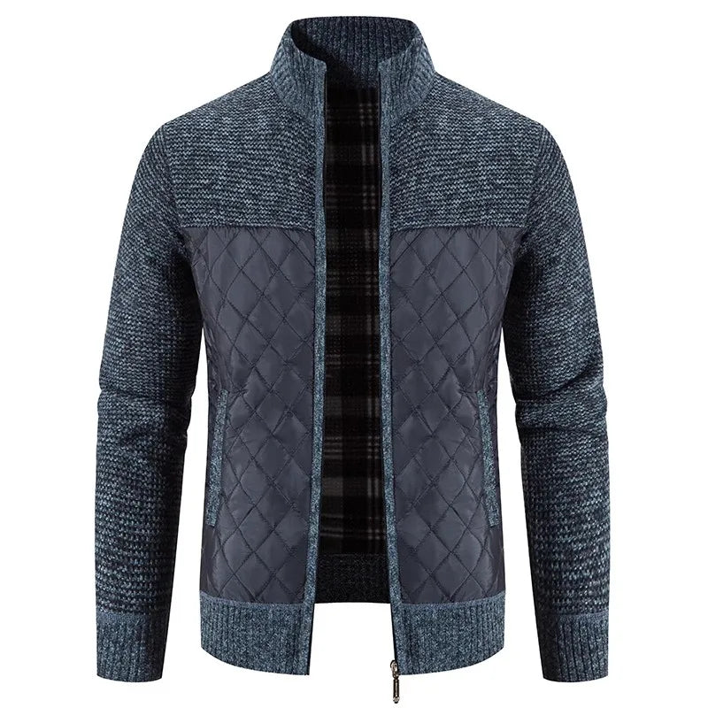 Men's Slim Fit Stand Collar Zipper Jacket