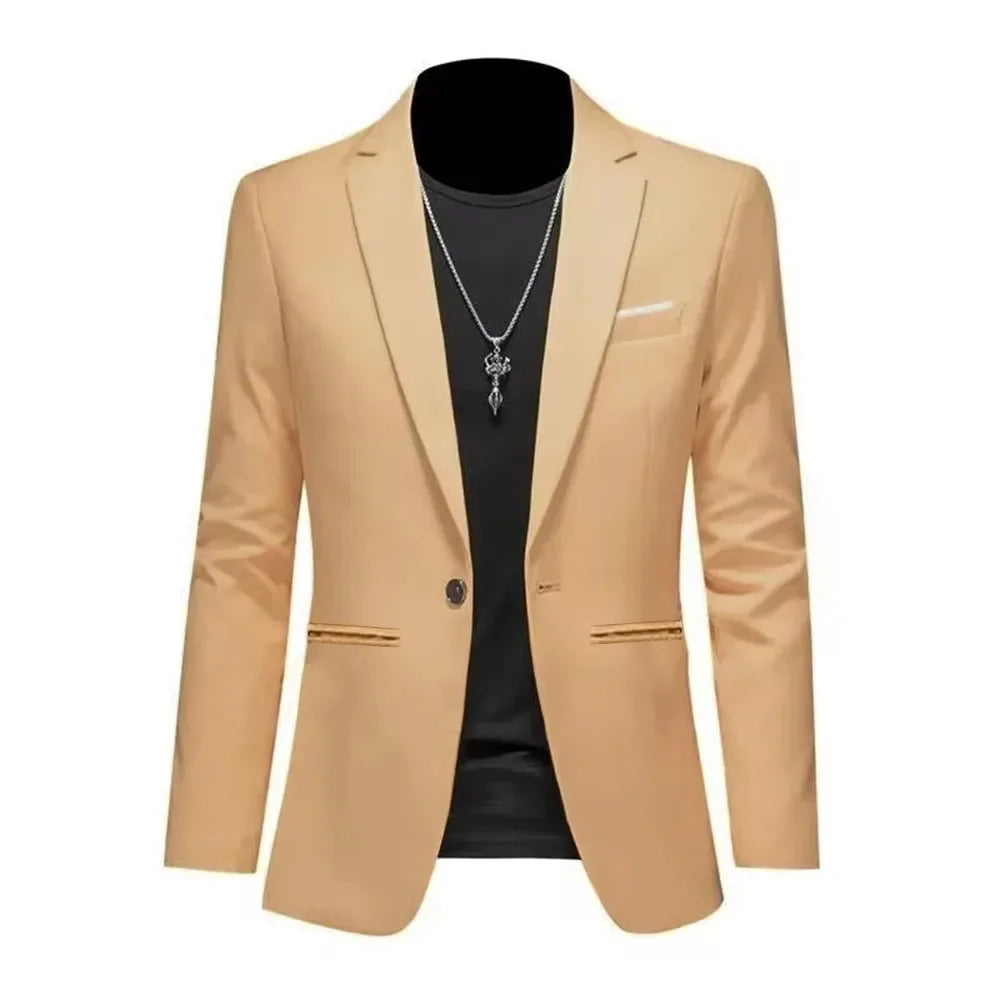 Men's Slim Fit Non-Ironing Casual Suit Jacket
