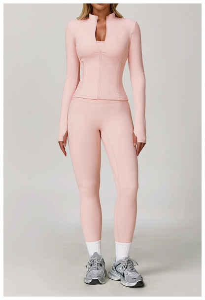 Yoga Suit Sports Set for Women Long Sleeve Athletic Wear