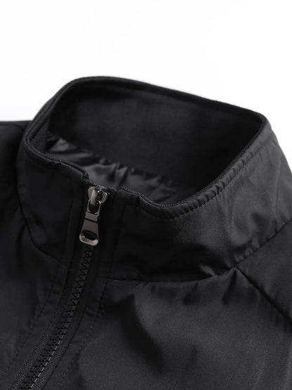Men's Casual Zipper Jacket in Polyester for Spring and Autumn