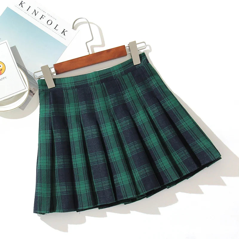 Plaid A-Line Mini Skirt for Women