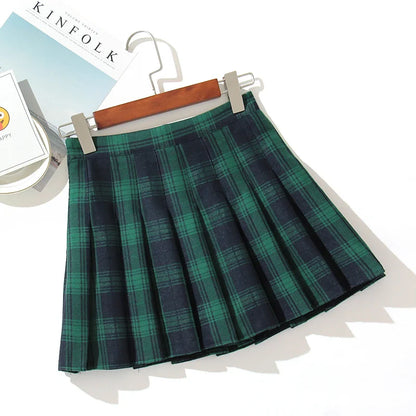 Plaid A-Line Mini Skirt for Women