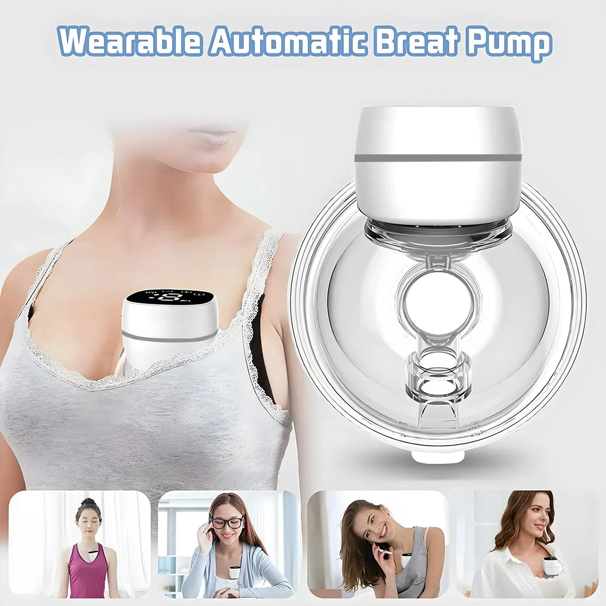 Electric Breast Pump Portable Hands-Free Silica Gel