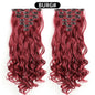 22 Inch Curly Wavy Clip In Hair Extensions Synthetic
