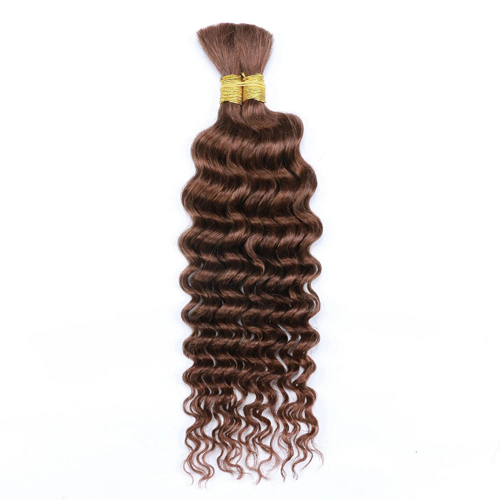 Deep Wave Bulk Human Hair 100g for Braiding
