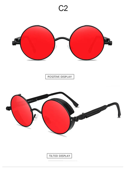 Metal Alloy Round Sunglasses for Men