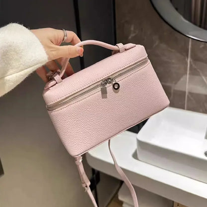 Lychee Grain Patent Leather Shoulder Bag for Women