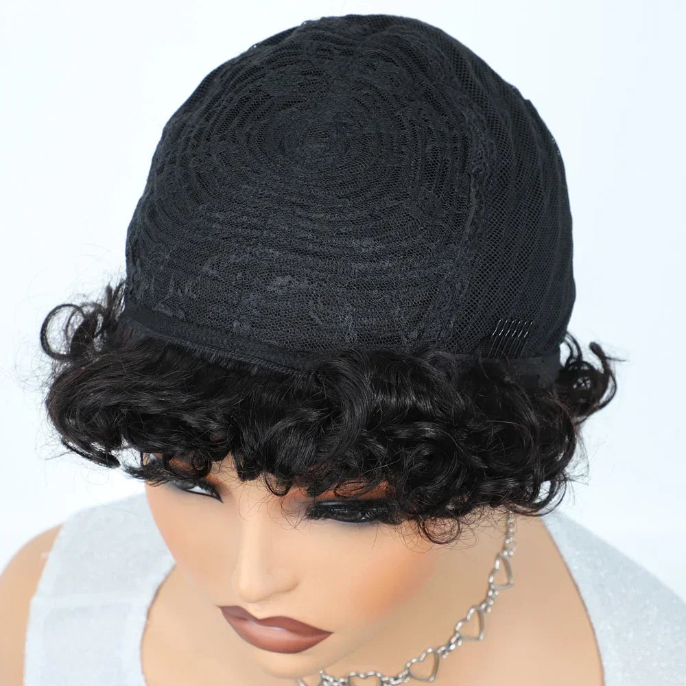 Brazilian Afro Puff Pixie Bob Wig 99J Natural Brown
