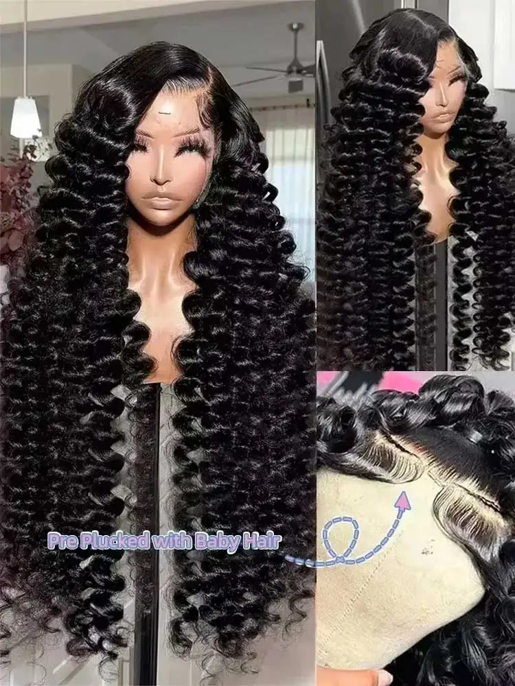 40 Inch Loose Deep Wave Lace Front Human Hair Wig