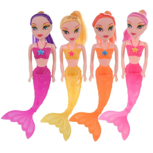 Mermaid Doll 16cm Educational Girls Toy Pink Purple Orange