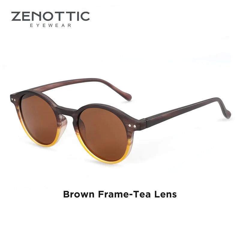 ZENOTTIC Retro Circular Polarized Sunglasses S Size