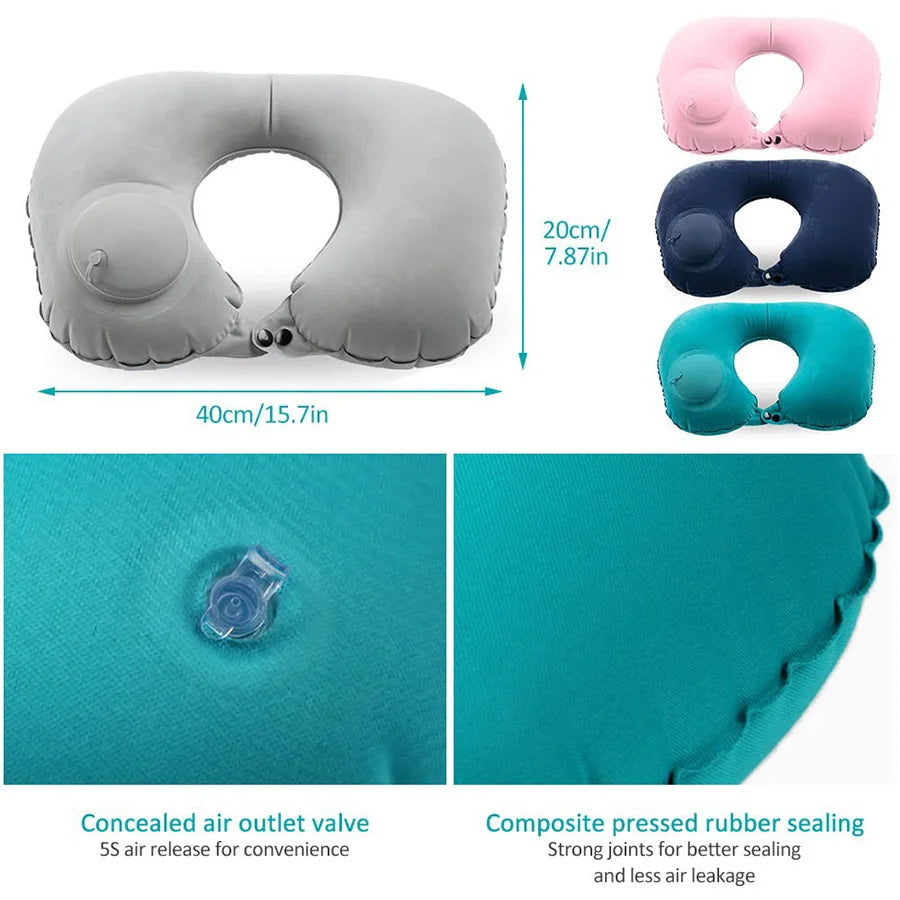 Self-Inflating Portable Travel Neck Pillow