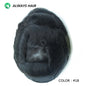 PU Men Toupee Indian Human Hair 130% Density Wig