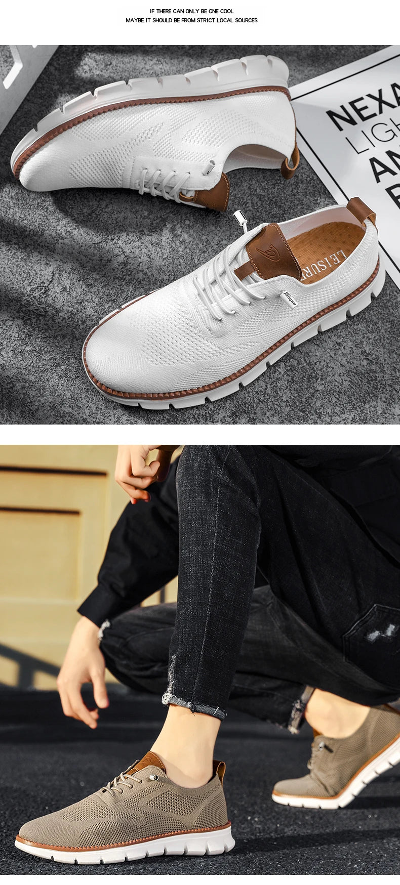 Men's Large Casual Fly-Weave Mesh Sports Shoes