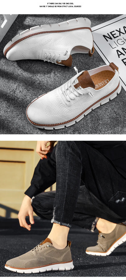 Men's Large Casual Fly-Weave Mesh Sports Shoes