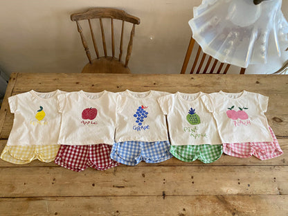 Cotton Toddler Summer Pajamas Set for Kids