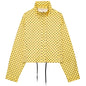 Polka Dot Bomber Jacket Women's Zip Up Crop Coat