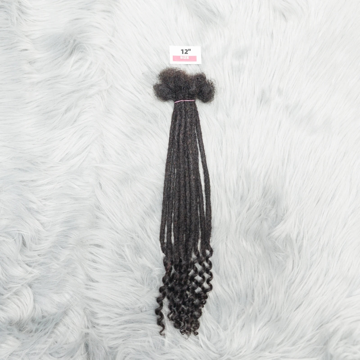 Natural Human Hair Dreadlock Extensions 8-12 Inch Curly Ends