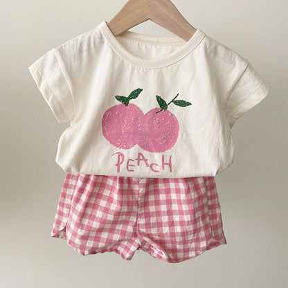 Cotton Toddler Summer Pajamas Set for Kids