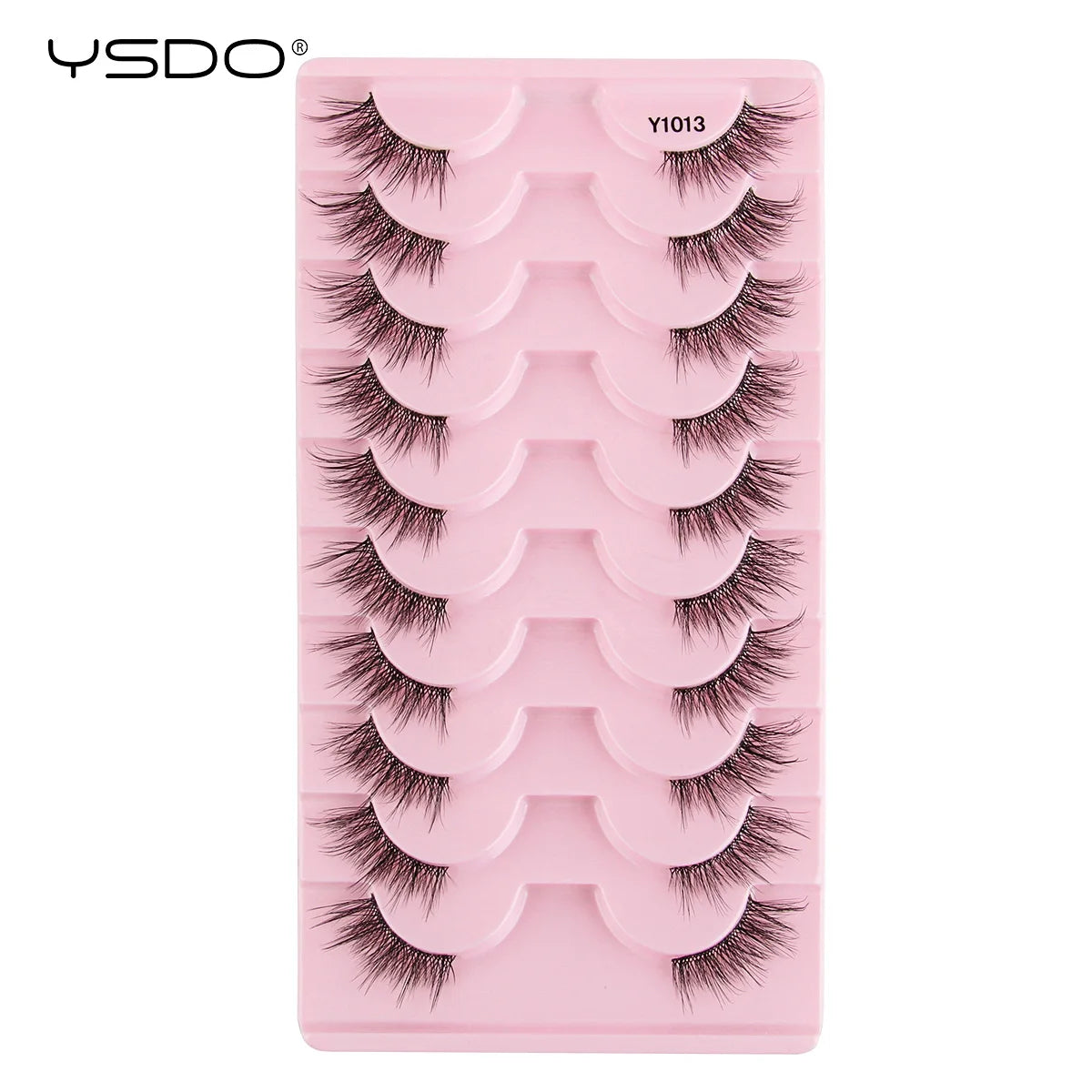 YSDO 5/10 Pairs Natural Soft Black Half Lashes