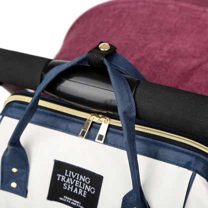 Large Capacity Canvas Diaper Bag Backpack