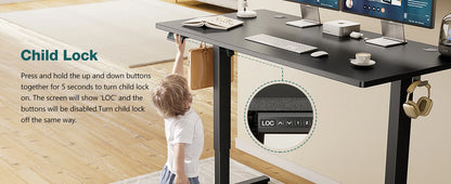 JHK Electric Adjustable Height Standing Desk for Office