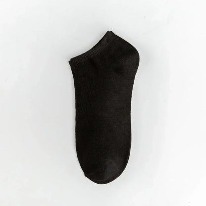Unisex Ankle Socks Cotton Breathable Sports Black White Gray