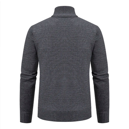 Men's Casual Knitted Sweater Coat in Cashmere Blend