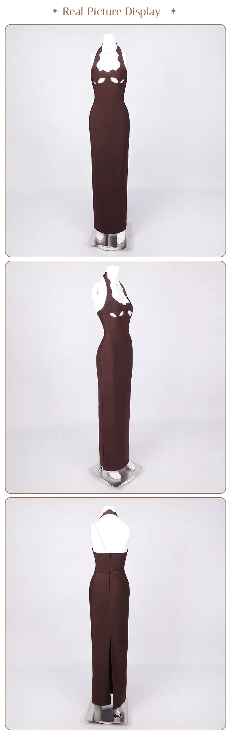 Elegant Black Halter Bodycon Dress for Women
