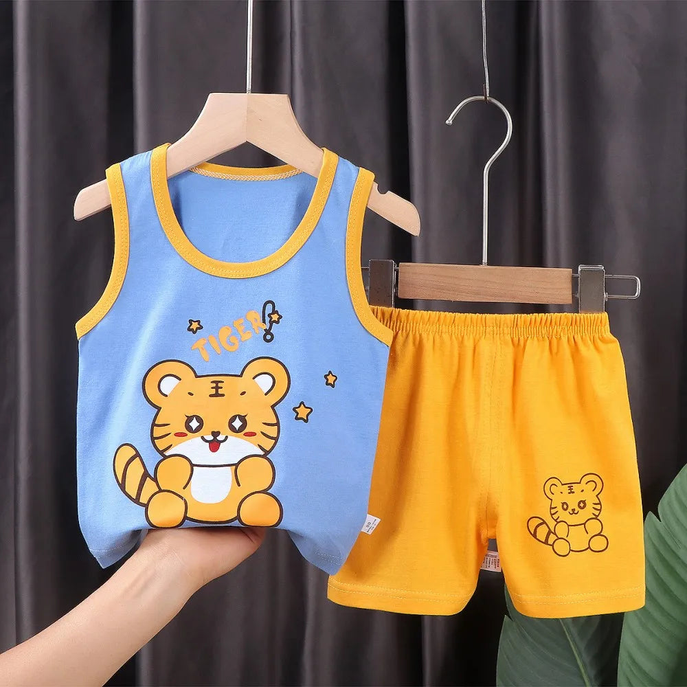 Cotton Summer Kids Clothing Set T-Shirt and Shorts