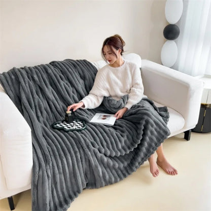 Solid Color Coral Fleece Blanket 100% Polyester