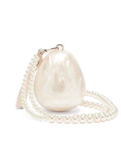 Mini Pearl Beaded Crossbody Handbag for Women