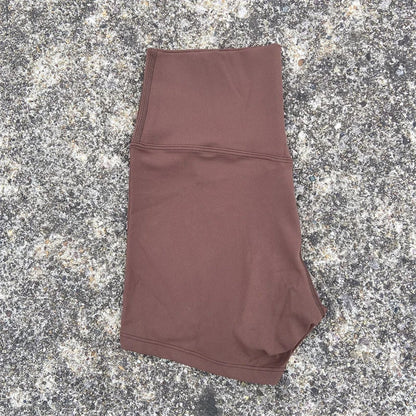 High Waist Yoga Shorts for Women in Solid Color