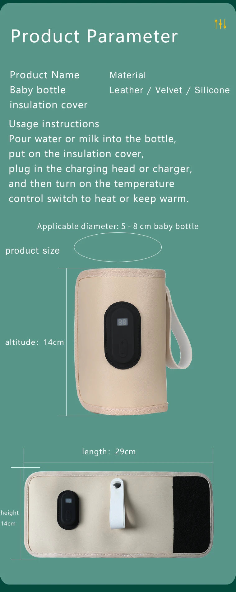 Portable USB Baby Milk Warmer for Travel