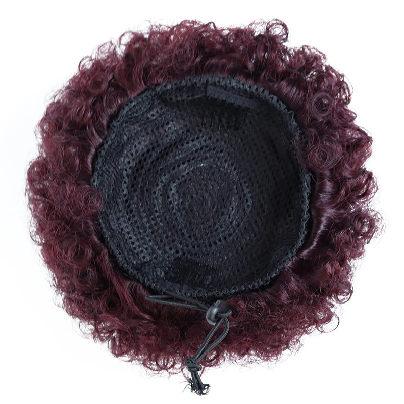 Afro Puff Drawstring Ponytail Brazilian Kinky Curly Hair