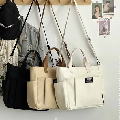 Canvas Large Capacity Commuter Shoulder Handbag