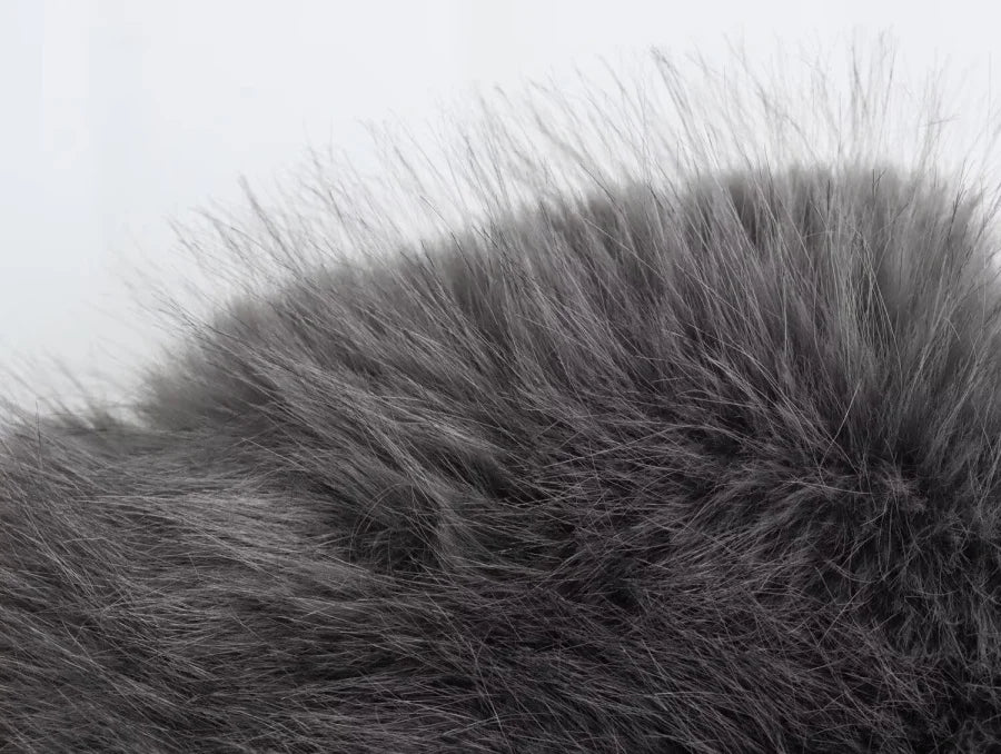 Women's Faux Fur Round Neck Short Jacket