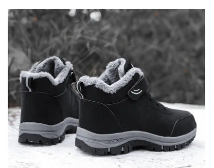 Men's Winter Ankle Snow Boots with Plush Lining