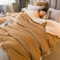 Wool Throw Blanket Double Sided Queen Size Winter Use