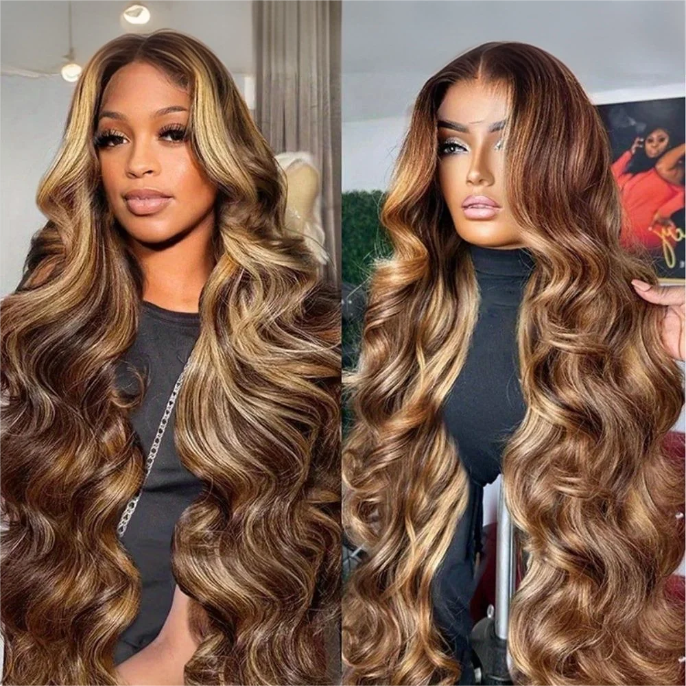 30 Inch Honey Blonde Ombre Lace Front Wig Human Hair