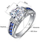 2ct Moissanite Diamond Ring for Women in Sterling Silver