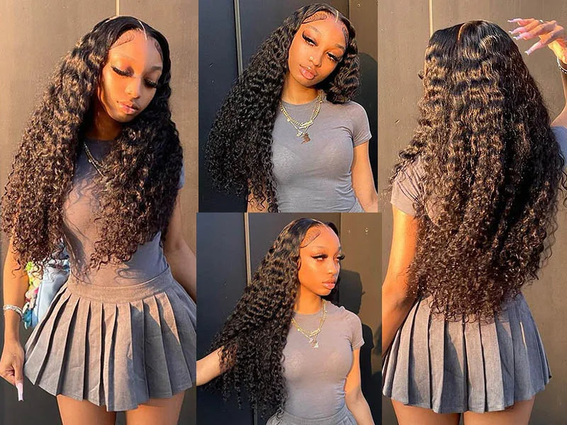 Lemoda 13x6 Deep Wave Full Lace Frontal Wig Human Hair