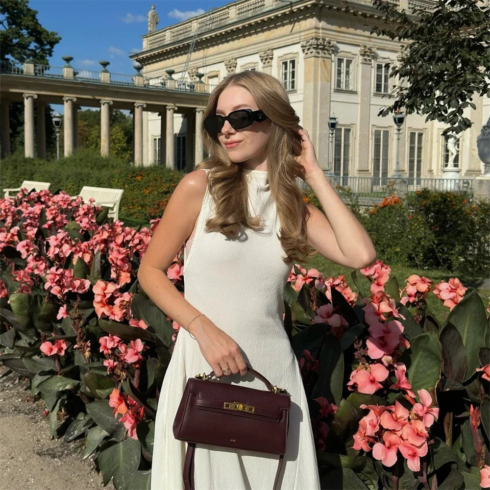 Crocodile Embossed Shoulder Bag in Pu Leather
