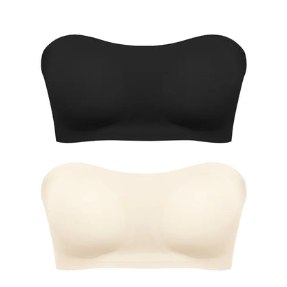 Women's Strapless Push Up Bra Removable Padded Seamless