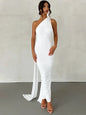 Hugcitar One Shoulder Backless Maxi Dress Women