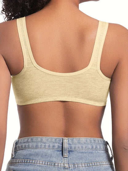 Women's Wire-Free Front Closure Full Coverage Bra