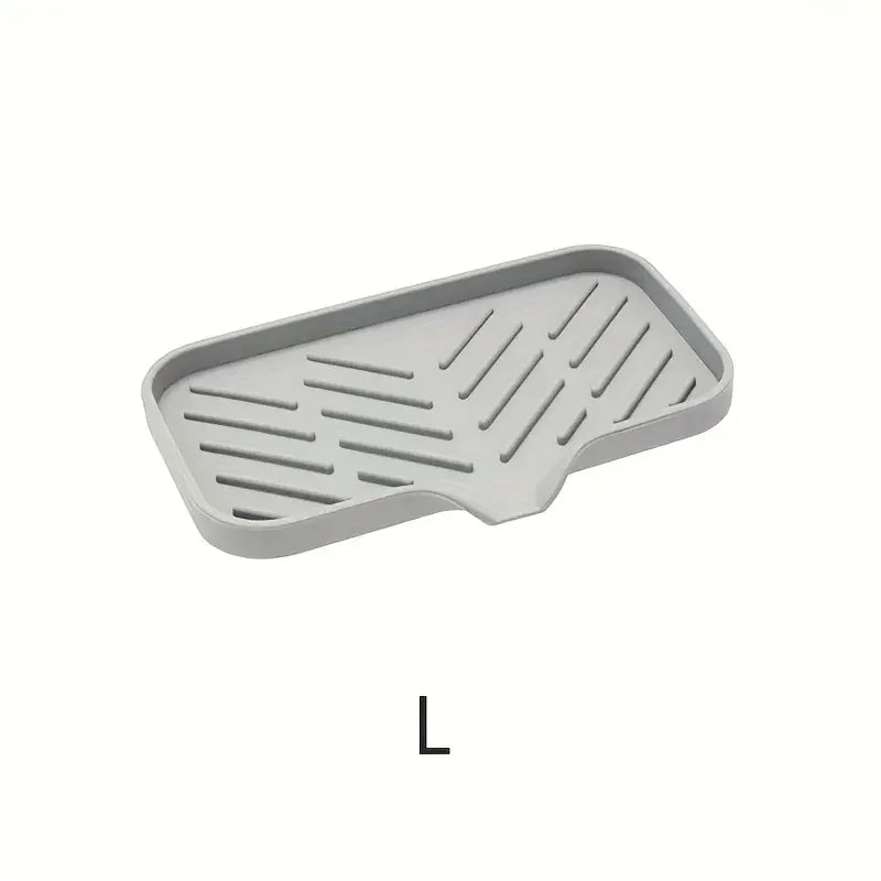 Silicone Kitchen Sink Faucet Mat and Tray