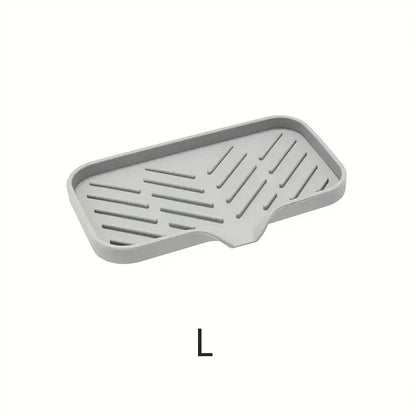 Silicone Kitchen Sink Faucet Mat and Tray
